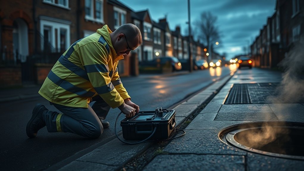 No-dig underground leak detection equipment in North Kensington